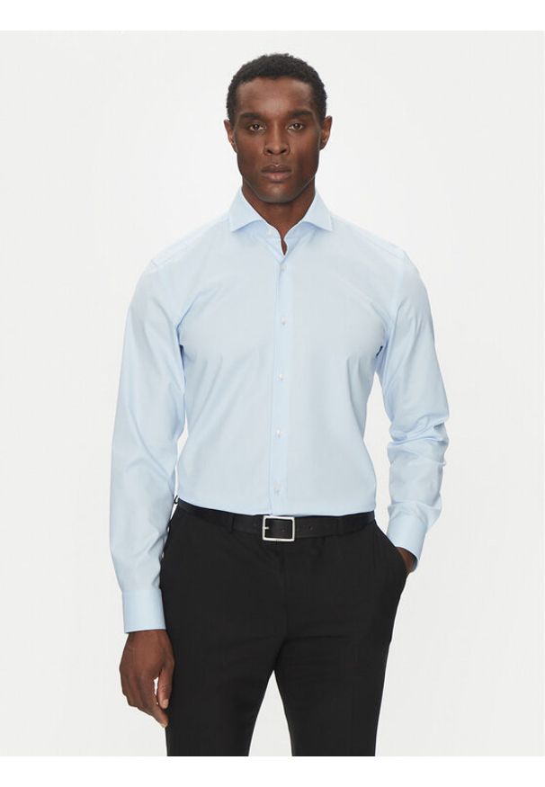 BOSS Koszula H-HANK-spread-C1-222 50539227 Błękitny Slim Fit. Kolor: niebieski. Materiał: bawełna