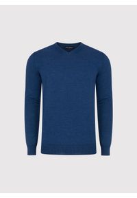 Pako Lorente - PAKO LORENTE - Wełniany sweter w kolorze granatowym. Okazja: na co dzień. Kolor: beżowy, niebieski. Materiał: wełna. Sezon: jesień. Styl: casual #2