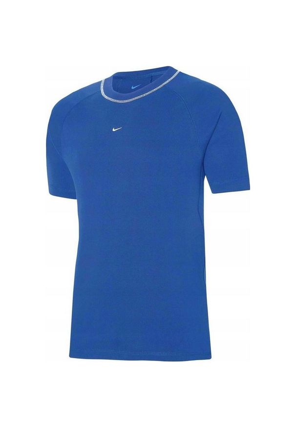 Nike - Męska Koszulka Z Krótkim Rękawem Strike 22. Kolor: niebieski. Długość rękawa: krótki rękaw. Długość: krótkie. Sport: turystyka piesza