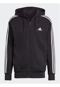 Adidas - adidas Bluza Essentials French Terry 3-Stripes Full-Zip Hoodie IC0433 Czarny Regular Fit. Kolor: czarny. Materiał: bawełna #5