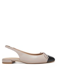 Stuart Weitzman Sandały Sleek Bow SJ075 Beżowy. Kolor: beżowy. Materiał: skóra