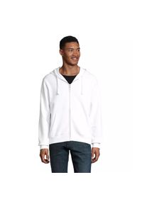 SOL'S - Bluza z kapturem i zamkiem błyskawicznym Sol's Spike. Typ kołnierza: kaptur. Kolor: biały #1