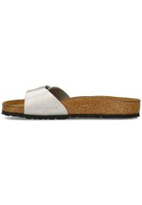 Klapki damskie Birkenstock Madrid. Kolor: szary. Materiał: skóra, materiał