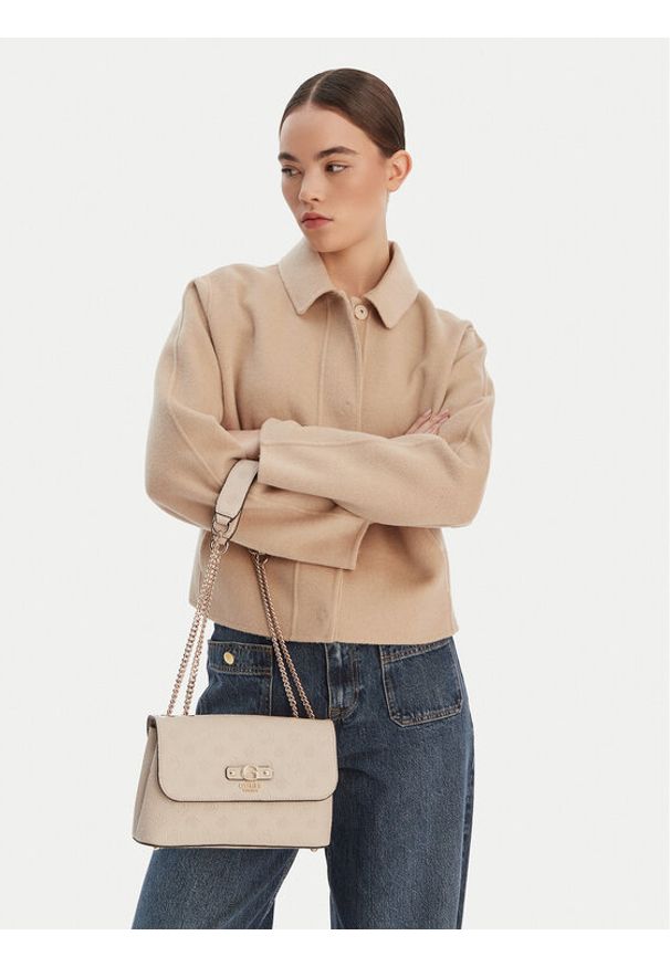 Guess Torebka Dita HWPD76 02210 Beżowy. Kolor: beżowy. Materiał: skórzane