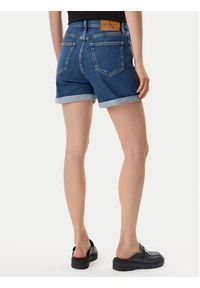 Calvin Klein Jeans Szorty jeansowe J20J225512 Granatowy Mom Fit. Kolor: niebieski. Materiał: bawełna