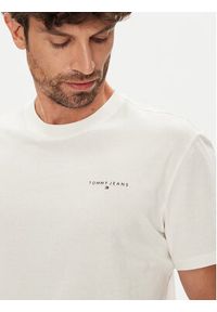 Tommy Jeans T-Shirt Linear Chest DM0DM21780 Écru Slim Fit. Materiał: bawełna #5