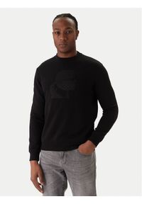 Karl Lagerfeld - KARL LAGERFELD Bluza 705027 561910 Czarny Regular Fit. Typ kołnierza: dekolt w karo. Kolor: czarny. Materiał: bawełna #1