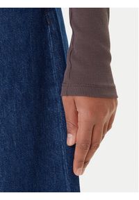 Tommy Jeans Bluzka DW0DW20178 Brązowy Slim Fit. Kolor: brązowy. Materiał: bawełna #3