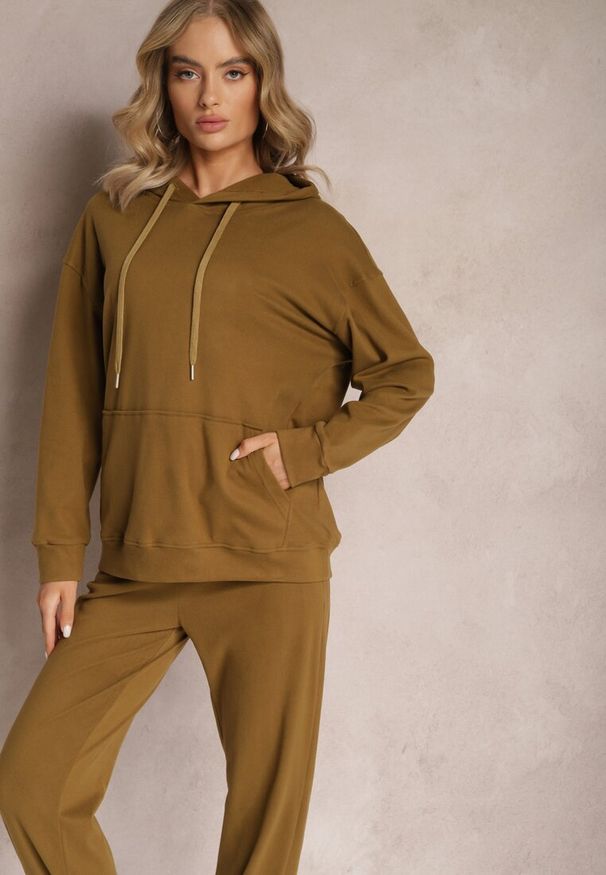 Renee - Brązowy Komplet Dresowy z Bluzą i Spodniami Ciranova. Kolor: brązowy. Materiał: dresówka