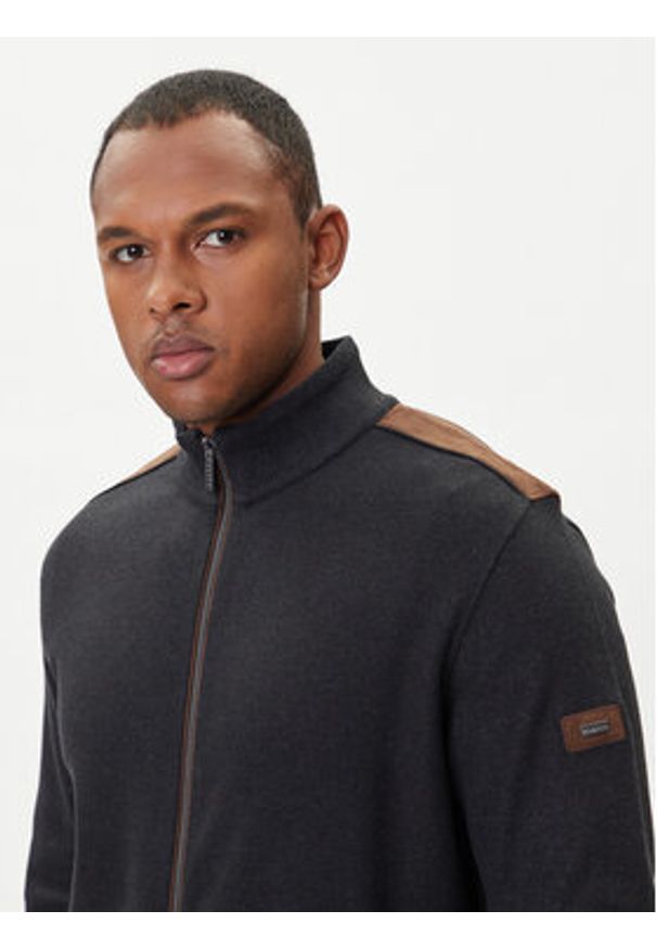 Bugatti Bluza 8700-85050D Szary Regular Fit. Kolor: szary. Materiał: bawełna