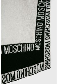 MOSCHINO - Moschino - Szalik. Kolor: szary. Materiał: wełna, wiskoza, dzianina, kaszmir, poliamid #3