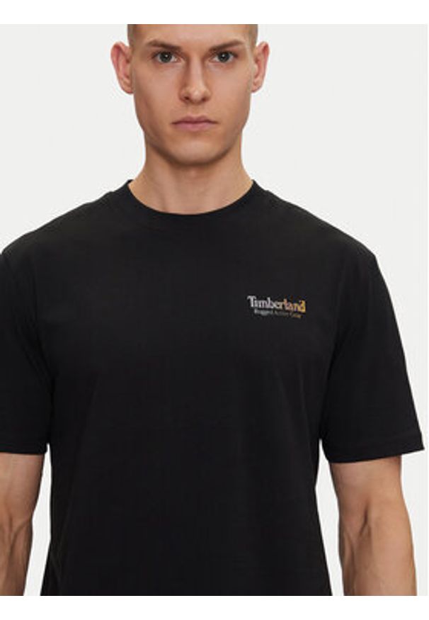 Timberland T-Shirt TB0A6DMA Czarny Regular Fit. Kolor: czarny. Materiał: bawełna