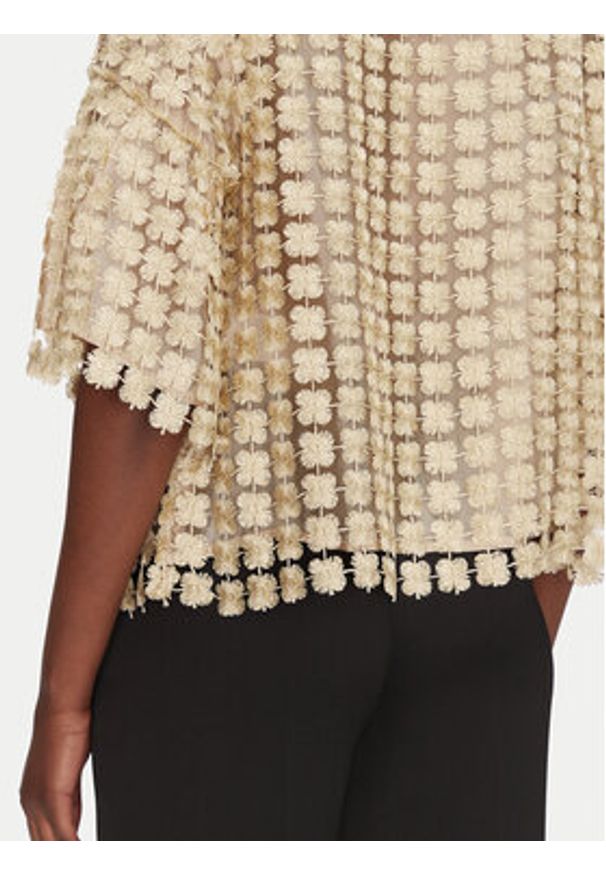 Bruuns Bazaar Bluzka Carisa BBW4529 Złoty Loose Fit. Kolor: złoty. Materiał: syntetyk