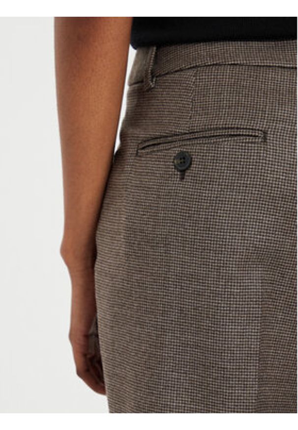 Weekend Max Mara Spodnie materiałowe Caldaia 2425136132 Brązowy Slim Fit. Kolor: brązowy. Materiał: wełna