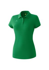 ERIMA - Damska koszulka polo Erima Teamsport. Typ kołnierza: polo. Kolor: zielony. Materiał: bawełna, elastan