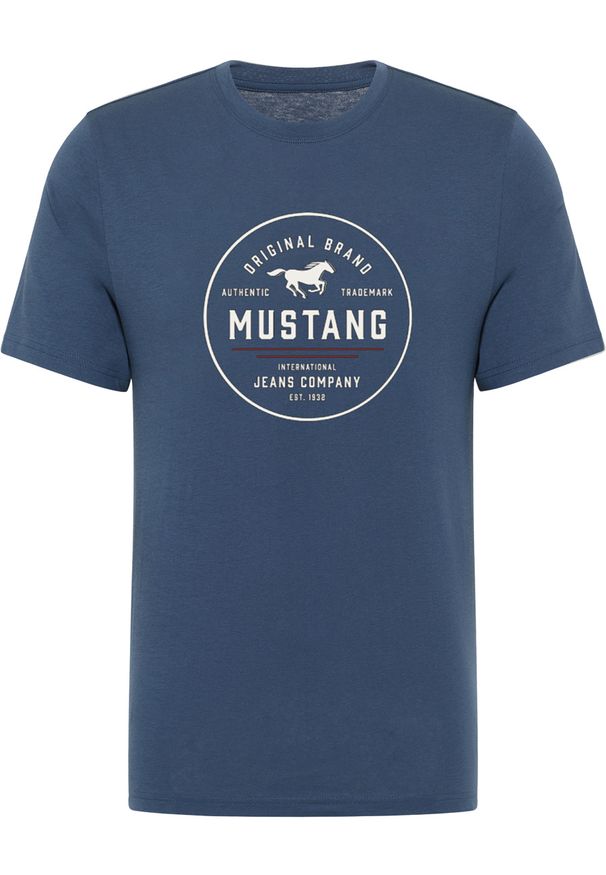 Męski T-Shirt Mustang Style Alex Dark Denim 1017333 5242. Materiał: denim