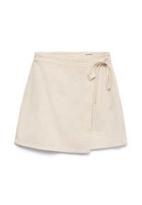 Vero Moda Spódnica jeansowa Liza 10332535 Beżowy jasny Regular Fit. Kolor: beżowy. Materiał: bawełna #2