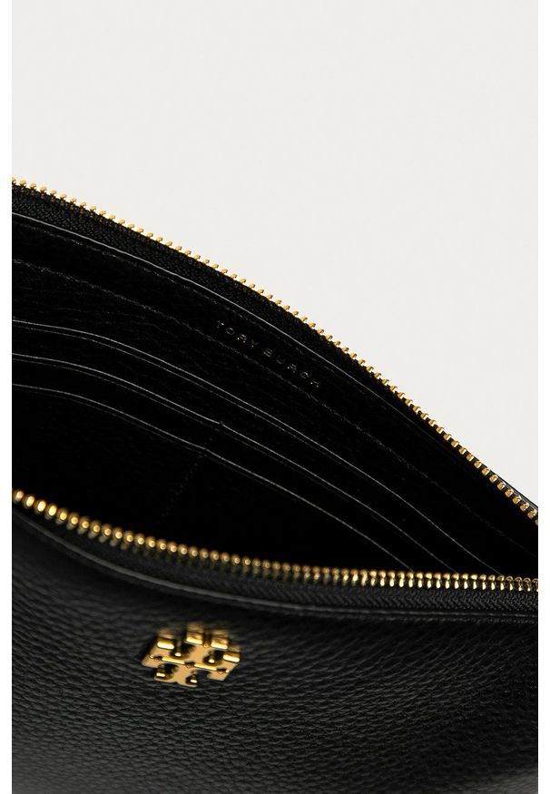 Tory Burch - Torebka skórzana. Kolor: czarny. Materiał: skórzane. Rodzaj torebki: na ramię