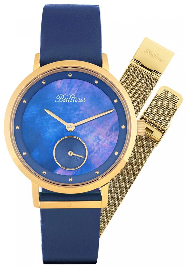 BALTICUS - Zegarek damski Balticus BLT-BALNSGNBL-P niebieski. Kolor: niebieski
