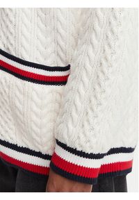 Tommy Jeans Kardigan DW0DW22934 Biały Regular Fit. Kolor: biały. Materiał: bawełna #4