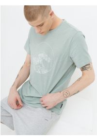outhorn - T-shirt z nadrukiem męski. Materiał: materiał, bawełna. Wzór: nadruk. Styl: wakacyjny #3