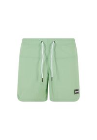 Urban Classics - Męskie Szorty Kąpielowe Block. Kolor: zielony. Styl: sportowy #1