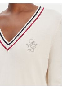 Liu Jo Sport Sweter TA6068 MS49I Biały Regular Fit. Kolor: biały. Materiał: wiskoza. Styl: sportowy #4