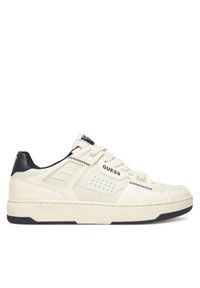 Guess Sneakersy FMTVIN-ELE12 Écru. Materiał: skóra