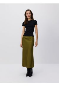 Reserved - Bawełniany t-shirt slim fit - czarny. Kolor: czarny. Materiał: bawełna