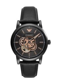 Emporio Armani zegarek AR60012 męski kolor czarny. Kolor: czarny. Materiał: materiał, skóra #1