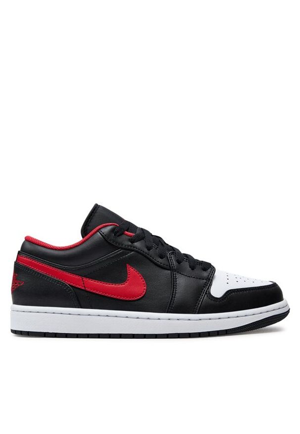 Nike Sneakersy Air Jordan 1 Low 553558 063 Czarny. Kolor: czarny. Materiał: skóra. Model: Nike Air Jordan