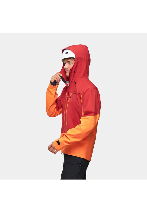 Kurtka trekkingowa hardshell męska Alpinus Besso. Kolor: pomarańczowy, czerwony, wielokolorowy. Materiał: hardshell