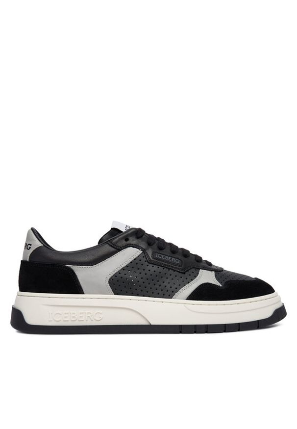 Iceberg Sneakersy Clock IU175107 Czarny. Kolor: czarny. Materiał: skóra
