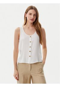 Vero Moda Top Bumpy 10325830 Biały Standard Fit. Kolor: biały. Materiał: wiskoza