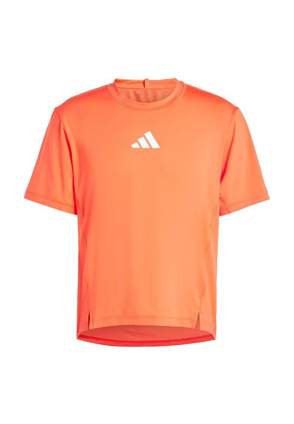 Adidas - Koszulka Adapt Workout. Kolor: biały, czerwony, wielokolorowy. Materiał: materiał. Sport: fitness