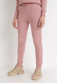 Born2be - Różowe Spodnie Dresowe Celaphine. Kolor: różowy. Materiał: dresówka. Sport: turystyka piesza