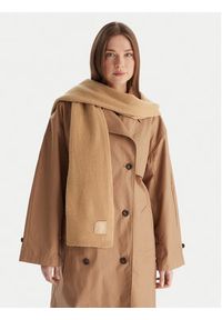 Calvin Klein Szalik Emblem LV04D8014G Beżowy. Kolor: beżowy. Materiał: kaszmir