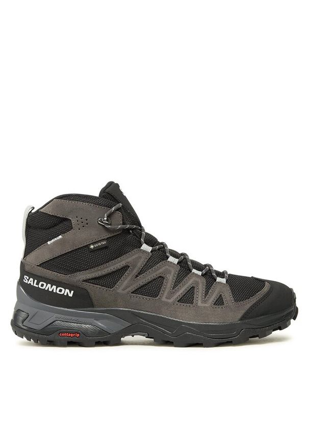 salomon - Trekkingi Salomon. Kolor: szary. Technologia: Gore-Tex. Sport: turystyka piesza