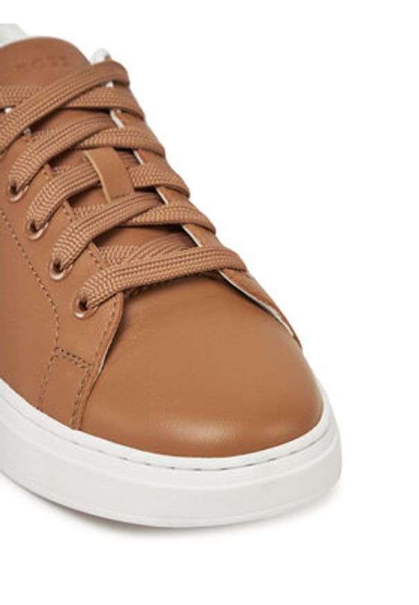 BOSS Sneakersy Kieran 50541649 Brązowy. Kolor: brązowy. Materiał: skóra