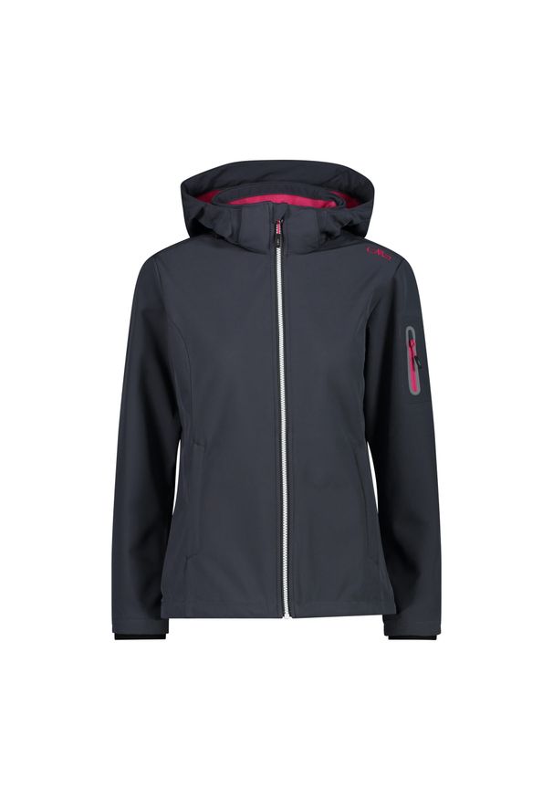 Kurtka damska turystyczna CMP 39A5006. Kolor: czerwony. Materiał: softshell. Sport: turystyka piesza