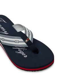 TOMMY HILFIGER - Tommy Hilfiger Japonki Im Th Signature Beach Sandal FW0FW08369 Granatowy. Kolor: niebieski. Materiał: materiał #3