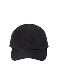 C.P. Company - C.P. COMPANY Czarna męska czapka z daszkiem oraz goglami. Kolor: czarny #3