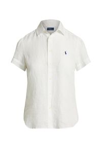 Polo Ralph Lauren Koszula 211973366505 Biały Regular Fit. Typ kołnierza: polo. Kolor: biały. Materiał: len #1