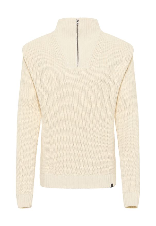 Lee - WRANGLER MĘSKI SWETER HALF ZIP KNIT ECRU 112341695 L83Y016990