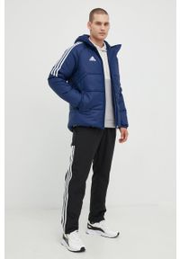 Adidas - adidas spodnie dresowe męskie kolor czarny z aplikacją. Kolor: czarny. Materiał: dresówka. Wzór: aplikacja #3