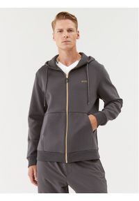 BOSS - Boss Bluza 50493495 Szary Regular Fit. Kolor: szary. Materiał: bawełna