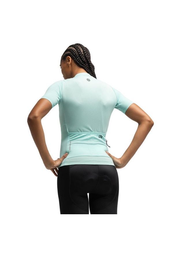 SIROKO - Damska koszulka rowerowa z krótkim rękawem z materiałów z recyklingu Kolarst. Kolor: niebieski. Materiał: materiał. Długość rękawa: krótki rękaw. Długość: krótkie. Sezon: lato. Sport: kolarstwo