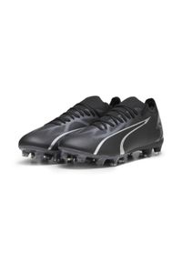 Buty Piłkarskie Puma Ultra Match FG/AG Czarne-Asfalt 46. Kolor: czarny, niebieski, wielokolorowy. Sport: piłka nożna