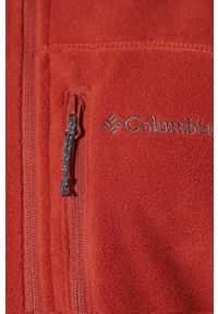 columbia - Columbia bluza męska kolor czerwony gładka. Okazja: na co dzień. Kolor: czerwony. Materiał: dzianina. Długość rękawa: raglanowy rękaw. Wzór: gładki. Styl: casual #6