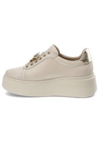 Beżowe Sneakersy Karino Modne Obuwie Damskie. Okazja: na co dzień. Kolor: beżowy. Materiał: materiał #5
